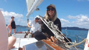 Women on a boat Vigilant Yacht Charters