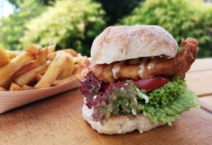 JFC Fish burger and chips - Just Fish and Chips